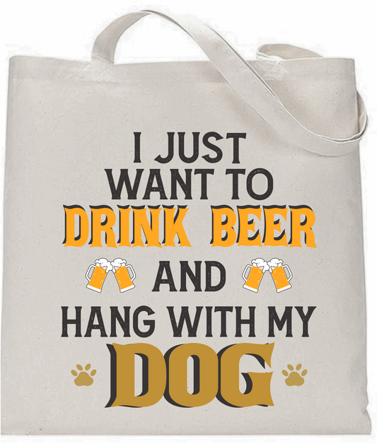 "Beer and Dog Bond" Tote Bag