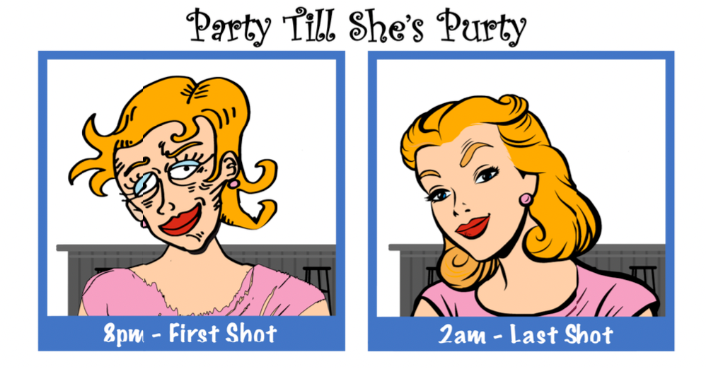 Shot Glass - "Party Till She's Purty" Shot Glass